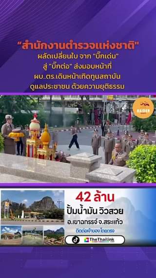 "สำนักงานตำรวจเเห่งชาติ" ผลัดเปลี่ยนใบ จาก "บิ๊กเด่น" สู่ "บิ๊กต่อ" ส่งมอบหน้าที... 82 Raider-Reporter.com ข่าวไรเดอร์รีพอร์ตเตอร์ เกาะติดข่าวล่าสุด ทุกเหตุการณ์ ข่าวสังคมการเมือง ข่าวอาชญากรรม ข่าวด่วนวันนี้ Raider-Reporter.com ข่าวไรเดอร์รีพอร์ตเตอร์ เกาะติดข่าวล่าสุด ทุกเหตุการณ์ ข่าวสังคมการเมือง ข่าวอาชญากรรม ข่าวด่วนวันนี้
