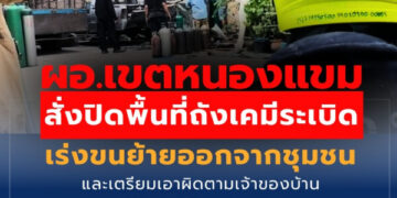 ผอ.เขตหนองแขม สั่งปิดพื้นที่ถังเคมีระเบิด เร่งขนย้ายออกจากชุมชน และเตรียมเอาผิดตามเจ้าของบ้าน หลังพบไม่ได้ขออนุญาต 9 Raider-Reporter.com ข่าวไรเดอร์รีพอร์ตเตอร์ เกาะติดข่าวล่าสุด ทุกเหตุการณ์ ข่าวสังคมการเมือง ข่าวอาชญากรรม ข่าวด่วนวันนี้ ผอ.เขตหนองแขม สั่งปิดพื้นที่ถังเคมีระเบิด เร่งขนย้ายออกจากชุมชน และเตรียมเอาผิดตามเจ้าของบ้าน หลังพบไม่ได้ขออนุญาต